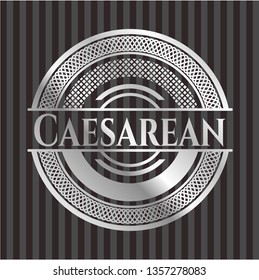Caesarean silver shiny emblem