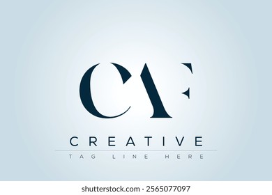 CAF abstract letter logo design. This logo is designed by three abstract letters.