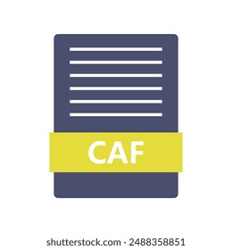 Caf file icon illustrated on background