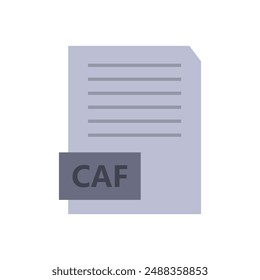 Caf file icon illustrated on background