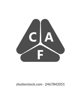 CAF letter logo design on white background. Creative  modern CAF letter logo design. Vector design.
Letters CAF, CAF logo  vector template.