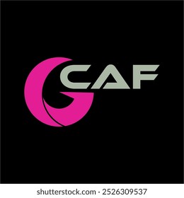 Design do logotipo da letra CAF para sua marca ou empresa. logotipo da empresa, marca, marca, inicial, logotipo financeiro, tecnologia, tecnologia, marketing, moda, educação etc