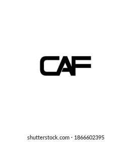 caf letter original monogram logo design