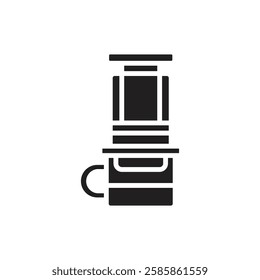 Cafe Aeropress Filled Icon Vector Illustration