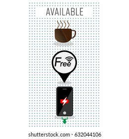 Cafe banner design.Vector Illustration.