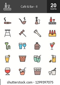 Cafe & Bar Filled Icons