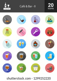 Cafe & Bar Flat Icons