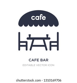 cafe bar icon on white background. Simple element illustration from Food concept. cafe bar icon symbol design.