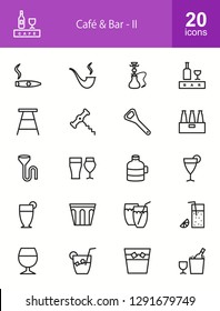 Cafe & Bar Line Icons