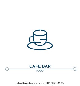 cafe bar outline vector icon. simple element illustration. cafe bar outline icon from editable food concept. can be used for web and mobile
