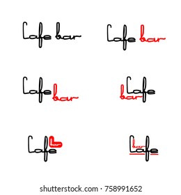 Cafe Bar - text for your signboard or logo.