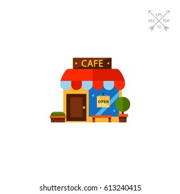 Cafe Building Vector Icon