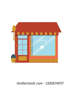 cafe building. vector illustration