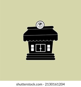 cafe building vector illustration, perfect for icons, templates, logos, mascots, etc