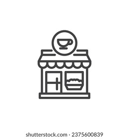 Cafe, cafeteria line icon. linear style sign for mobile concept and web design. Coffee shop outline vector icon. Symbol, logo illustration. Vector graphics