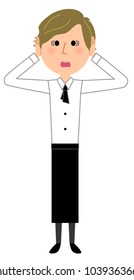 Cafe clerk, Waiter, Panic
