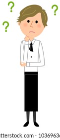 Cafe clerk, Waiter, Question