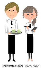 Cafe clerk, Waiter, Waitress, Colleagues