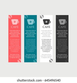 Cafe coffee banner set