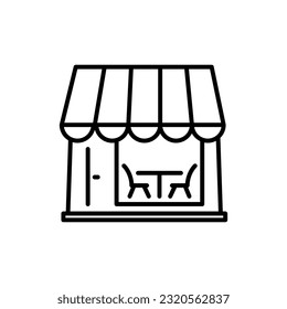 Cafe, coffee, building icon. Simple line, outline vector elements of city for ui and ux, website or mobile application