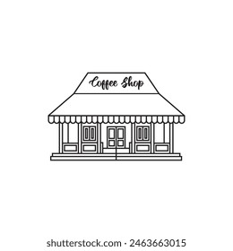 Cafe, coffee, building icon. Simple line, outline vector elements of city for ui and ux, website or mobile application