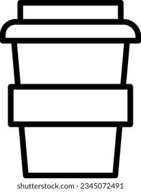 Cafe Coffee Cup Outline Icon