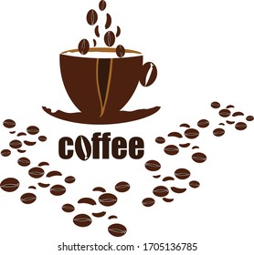 café café, icono vectorial de taza
