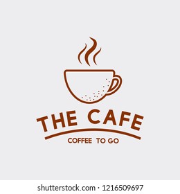 The cafe coffee cup vector