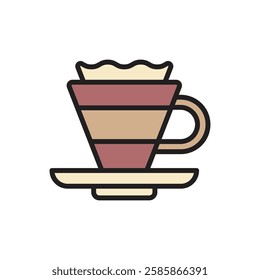 Cafe Coffee Filter Icon Vector Illustration