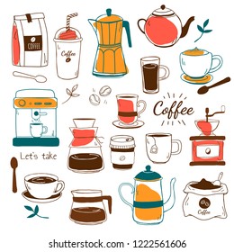 Cafe and coffee house pattern vector