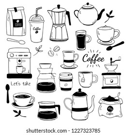 Cafe and coffee house pattern vector