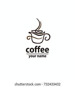 Cafe Coffee Line Art Stock Vector (Royalty Free) 732433432 | Shutterstock