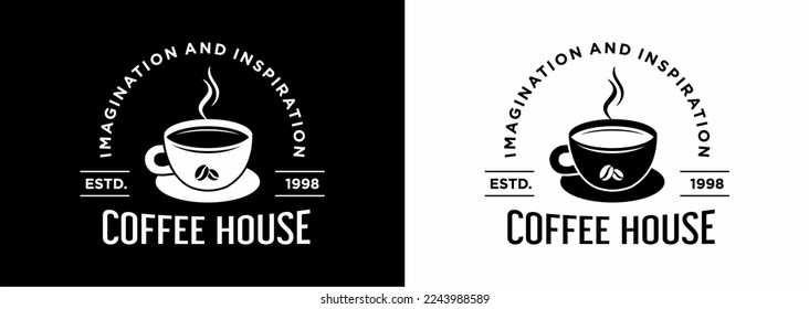 Cafe coffee logo template Vector