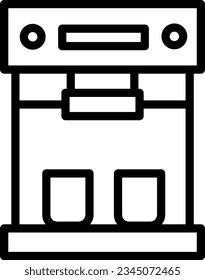 Icono de contorno de máquina de café de café