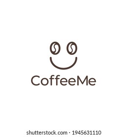 The Cafe Coffee Me Shop Logo Design Template Vector