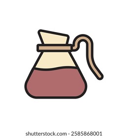 Cafe Coffee Pot Icon Vector Illustration