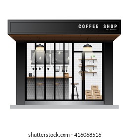 Cafe and Coffee Shop Exterior vector