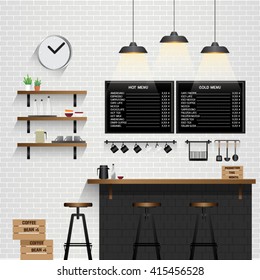 Cafe and Coffee Shop Interior 