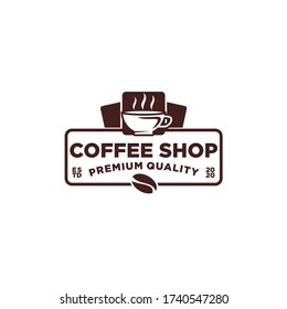 The Cafe Coffee Shop Logo Design Template Vector