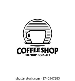 The Cafe Coffee Shop Logo Design Template Vector