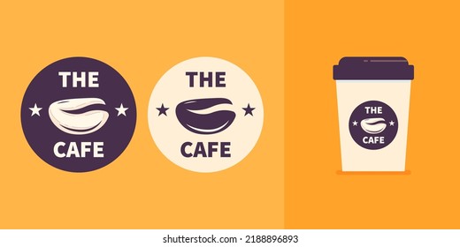 The Cafe, Coffee Shop Logo Design And Mockup