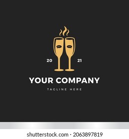 Cafe and Coffee vintage logo tamplate
