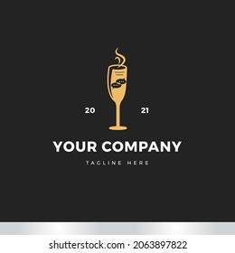 Cafe and Coffee vintage logo tamplate