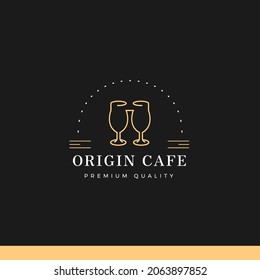 Cafe and Coffee vintage logo tamplate