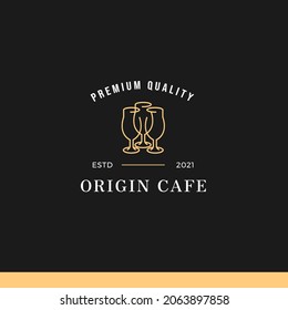 Cafe and Coffee vintage logo tamplate