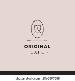 Cafe and Coffee vintage logo tamplate