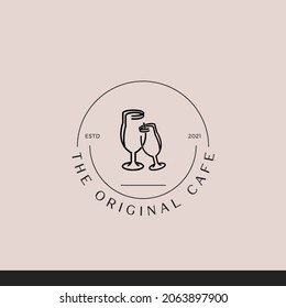 Cafe and Coffee vintage logo tamplate