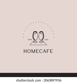 Cafe And Coffee Vintage Logo Tamplate