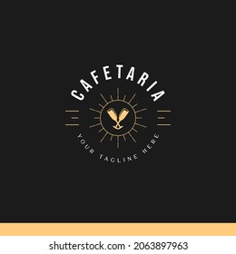 Cafe and Coffee vintage logo tamplate