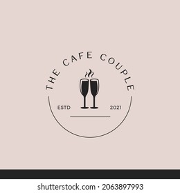 Cafe And Coffee Vintage Logo Tamplate